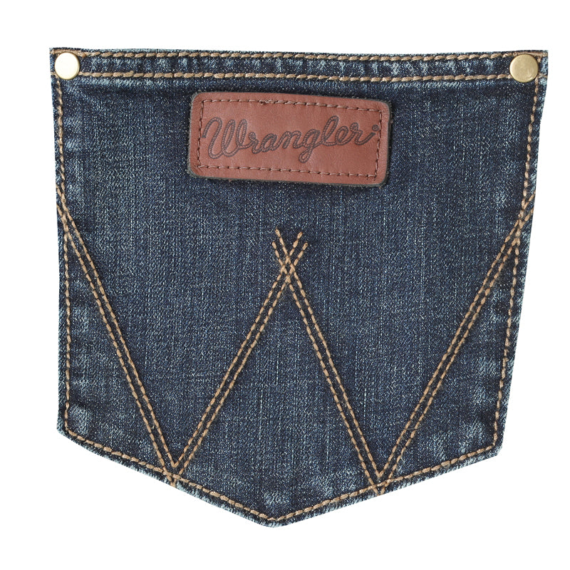 Wrangler WLT88BZ Men's Retro Slim Fit Straight Leg Jeans - Bozeman, Low Rise, Cotton Denim