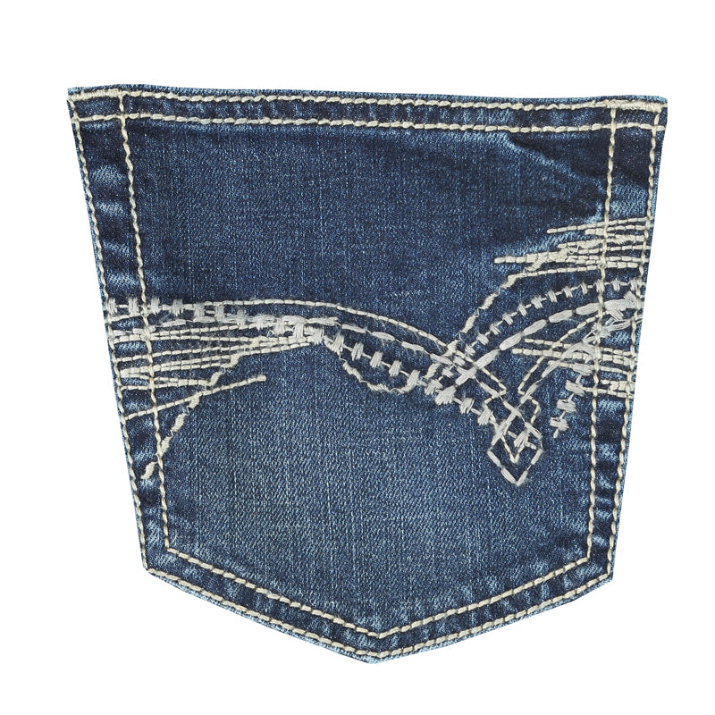 Wrangler 20X 42MWXMD Men's Slim Fit Vintage Bootcut Jeans  Low Rise, Midland Wash, Cotton Denim
