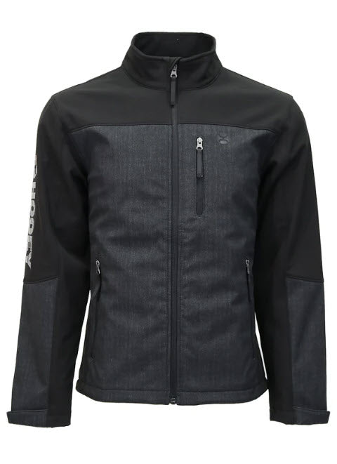Hooey Mens Jackson Heathered Black Softshell Jacket with Fleece Lining