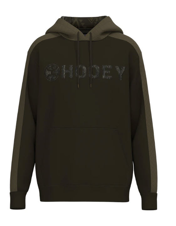 Hooey Mens Canyon Brown Athletic Fit Hoodie with Contrast Sleeve Panels