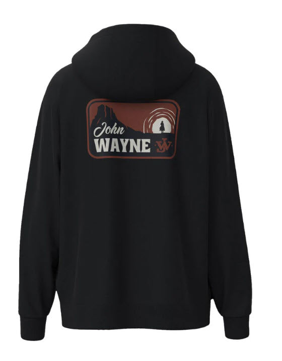 Hooey x John Wayne Mens Black Hoodie with Red & White Back Logo