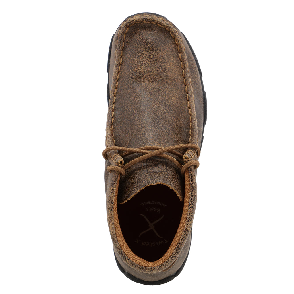 Twisted X YDM0001 Kids Casual Chukka Driving Moc  Bomber, Handcrafted in Full-Grain Leather