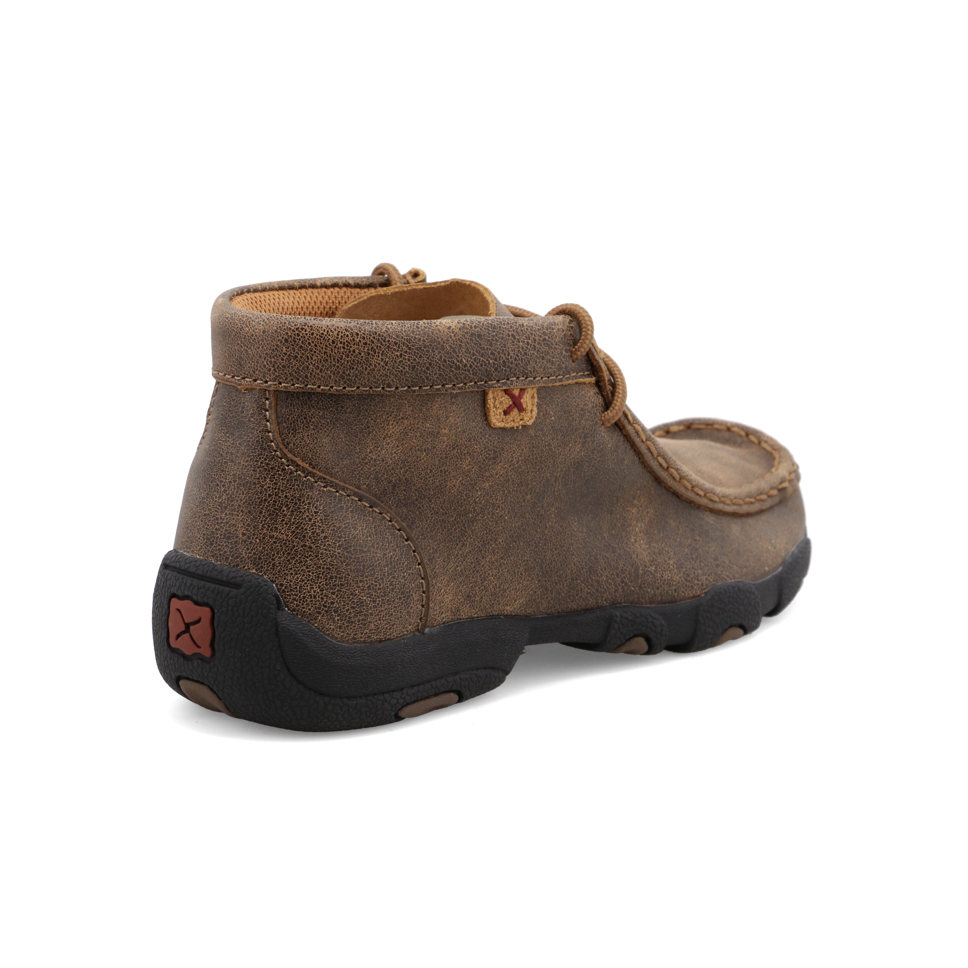Twisted X YDM0001 Kids Casual Chukka Driving Moc  Bomber, Handcrafted in Full-Grain Leather