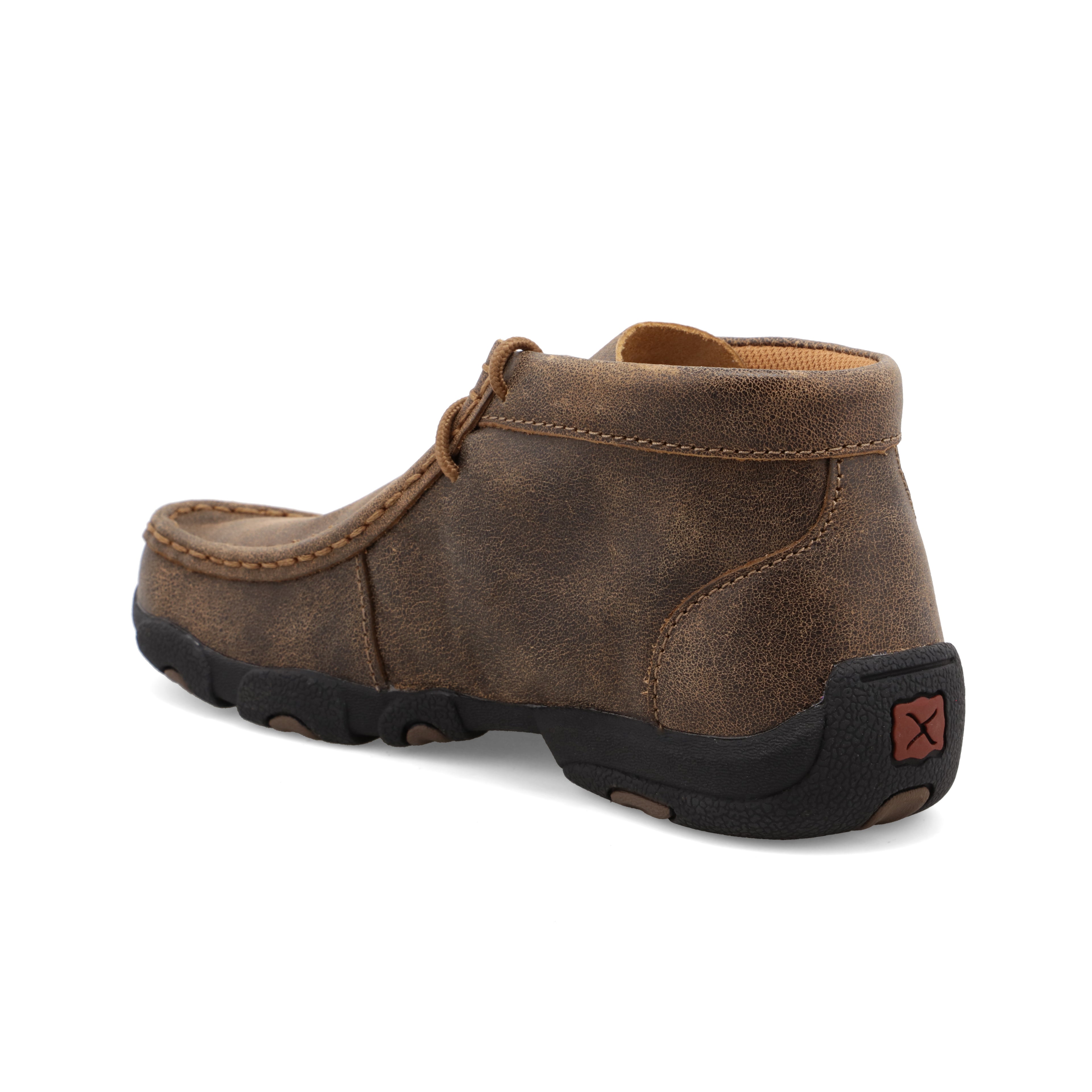 Twisted X YDM0001 Kids Casual Chukka Driving Moc  Bomber, Handcrafted in Full-Grain Leather
