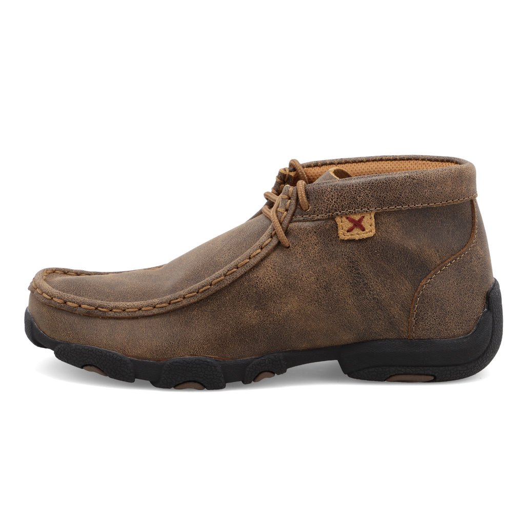Twisted X YDM0001 Kids Casual Chukka Driving Moc  Bomber, Handcrafted in Full-Grain Leather