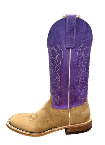 Anderson Bean 323456 Men's Tan Mad Dog with 13" Purple Sinsation Top Cowboy Boots