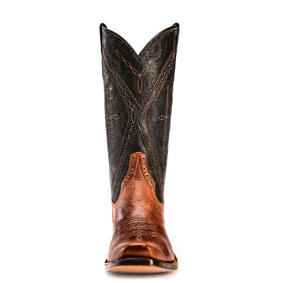 Rios of Mercedes R9024 Women's Redwood Mirage & Black Remuda Leather Cowboy Boots - Hybrid Sole
