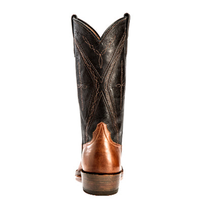 Rios of Mercedes R9024 Women's Redwood Mirage & Black Remuda Leather Cowboy Boots - Hybrid Sole