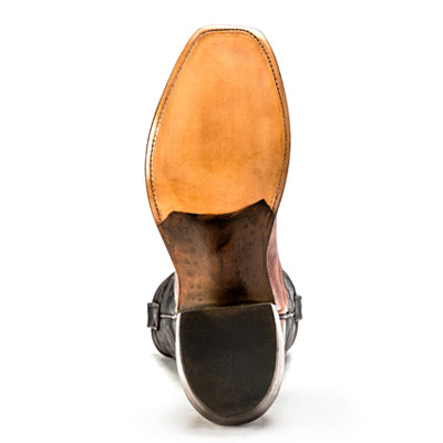 Rios of Mercedes R9024 Women's Redwood Mirage & Black Remuda Leather Cowboy Boots - Hybrid Sole