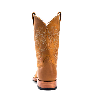 Rios of Mercedes R9002 Women's 11-inch Rust Burnished Crazyhorse Cowboy Boots - DWS, Hybrid Sole