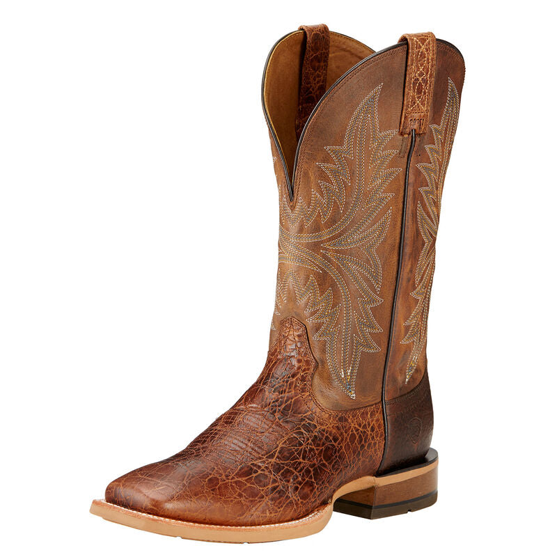 Ariat 10017381 Men's Cowhand Western Boots  Crackled Leather, ATS Comfort, Duratread Sole