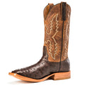 Rios of Mercedes R9014 Men's Nicotine Full Quill Ostrich & Tan Mad Cat Top Cowboy Boots