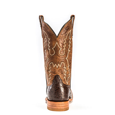Rios of Mercedes R9014 Men's Nicotine Full Quill Ostrich & Tan Mad Cat Top Cowboy Boots