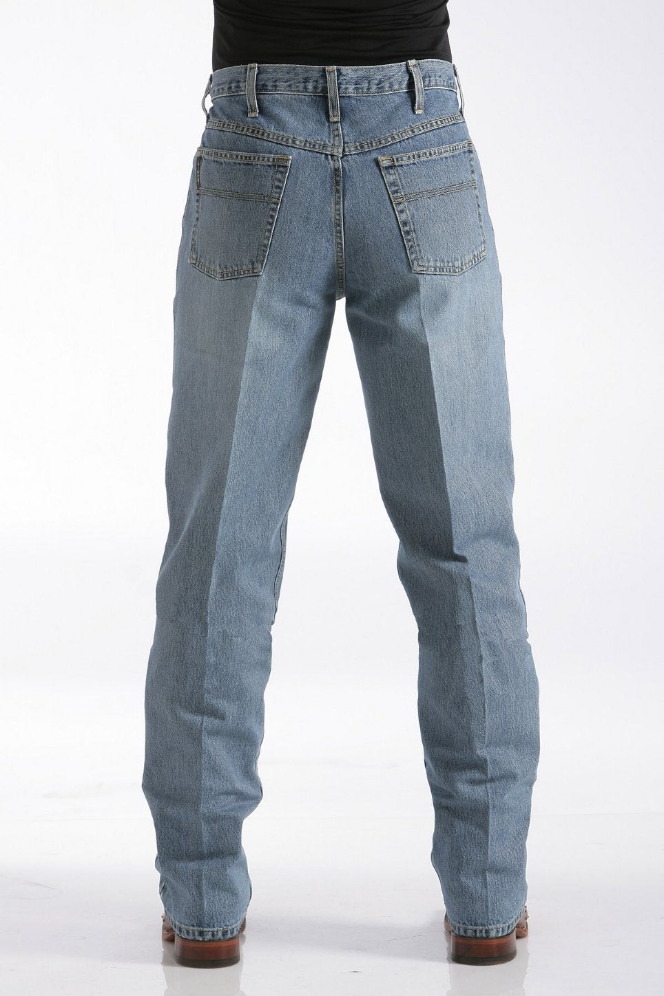 Cinch MB90633001 Mens Black Label Loose Fit Jeans  Medium Stonewash, Original Rise, 14.25 oz. Denim