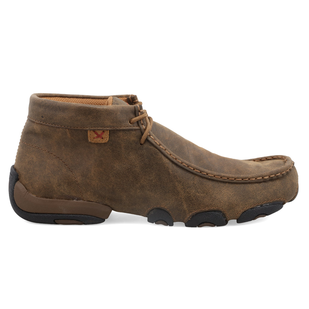 Twisted X WDM0001 Women's Casual Chukka Driving Moc  Bomber, Handcrafted in Full-Grain Leather