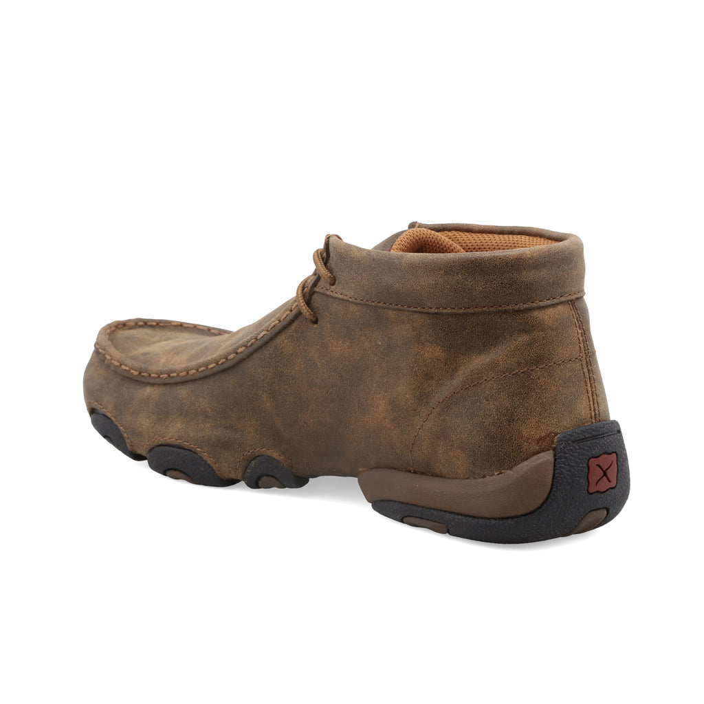 Twisted X WDM0001 Women's Casual Chukka Driving Moc  Bomber, Handcrafted in Full-Grain Leather