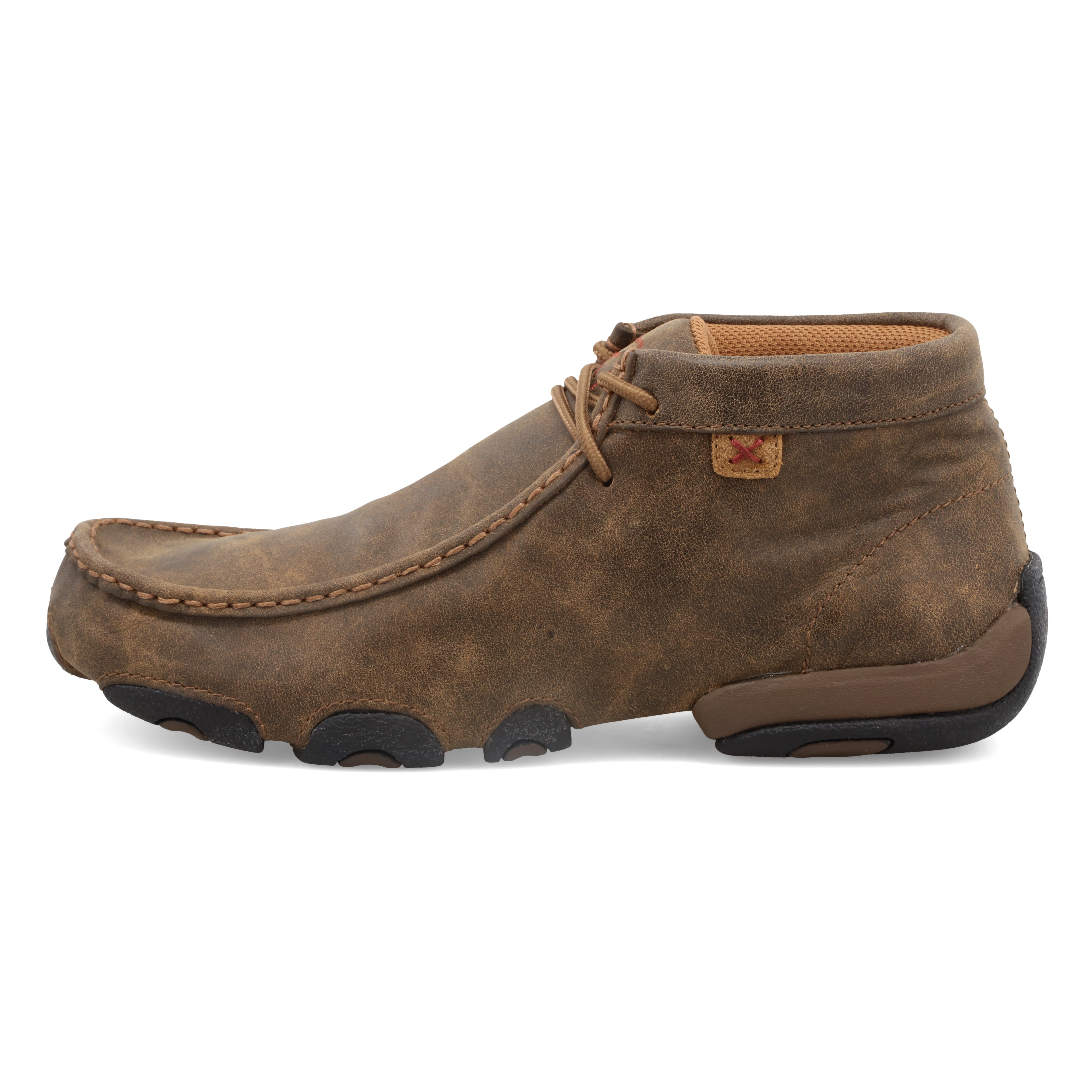 Twisted X WDM0001 Women's Casual Chukka Driving Moc  Bomber, Handcrafted in Full-Grain Leather