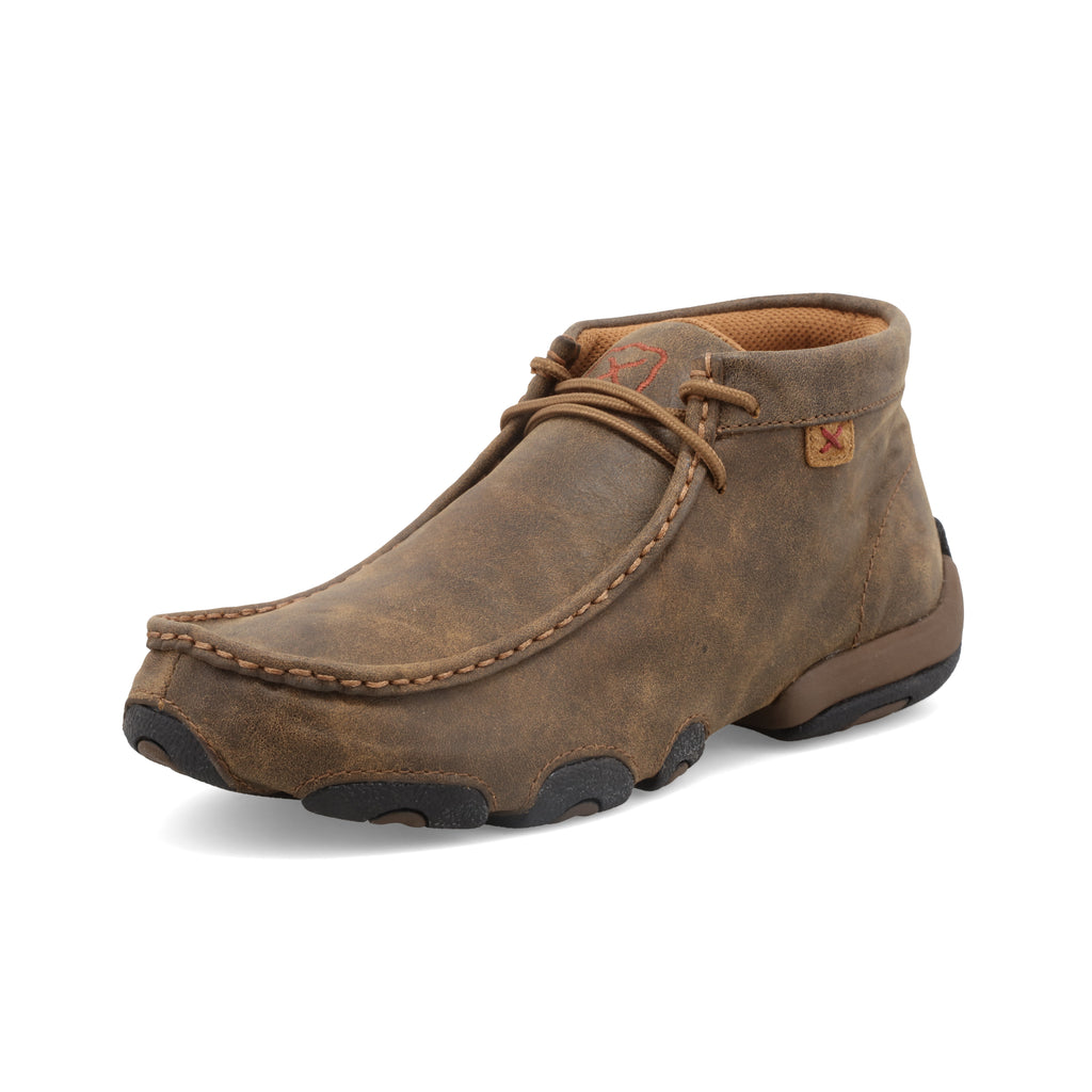 Twisted X WDM0001 Women's Casual Chukka Driving Moc  Bomber, Handcrafted in Full-Grain Leather