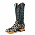 Top Hand HP8069 Men's Mockingbird Big Bass Cowboy Boots, Black Top, DB Toe, Roper Heel, Hybrid Sole