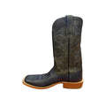 Rios of Mercedes 120350 Men's Navy Kangaroo Cowboy Boots  Grey Shaft, Milan Toe, Handcrafted