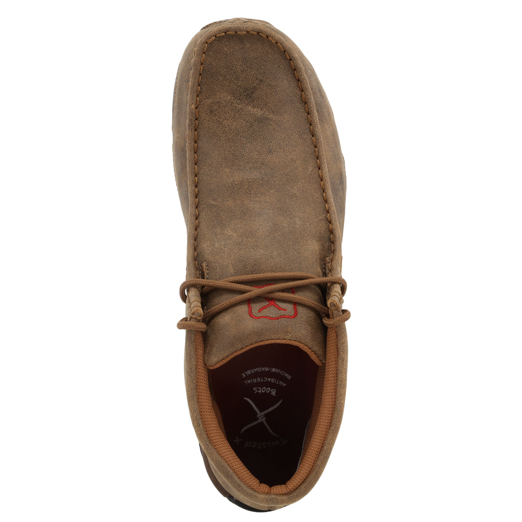 Twisted X MDM0003 Men's 'The Original' Casual Chukka Driving Moc  Bomber, Full-Grain Leather