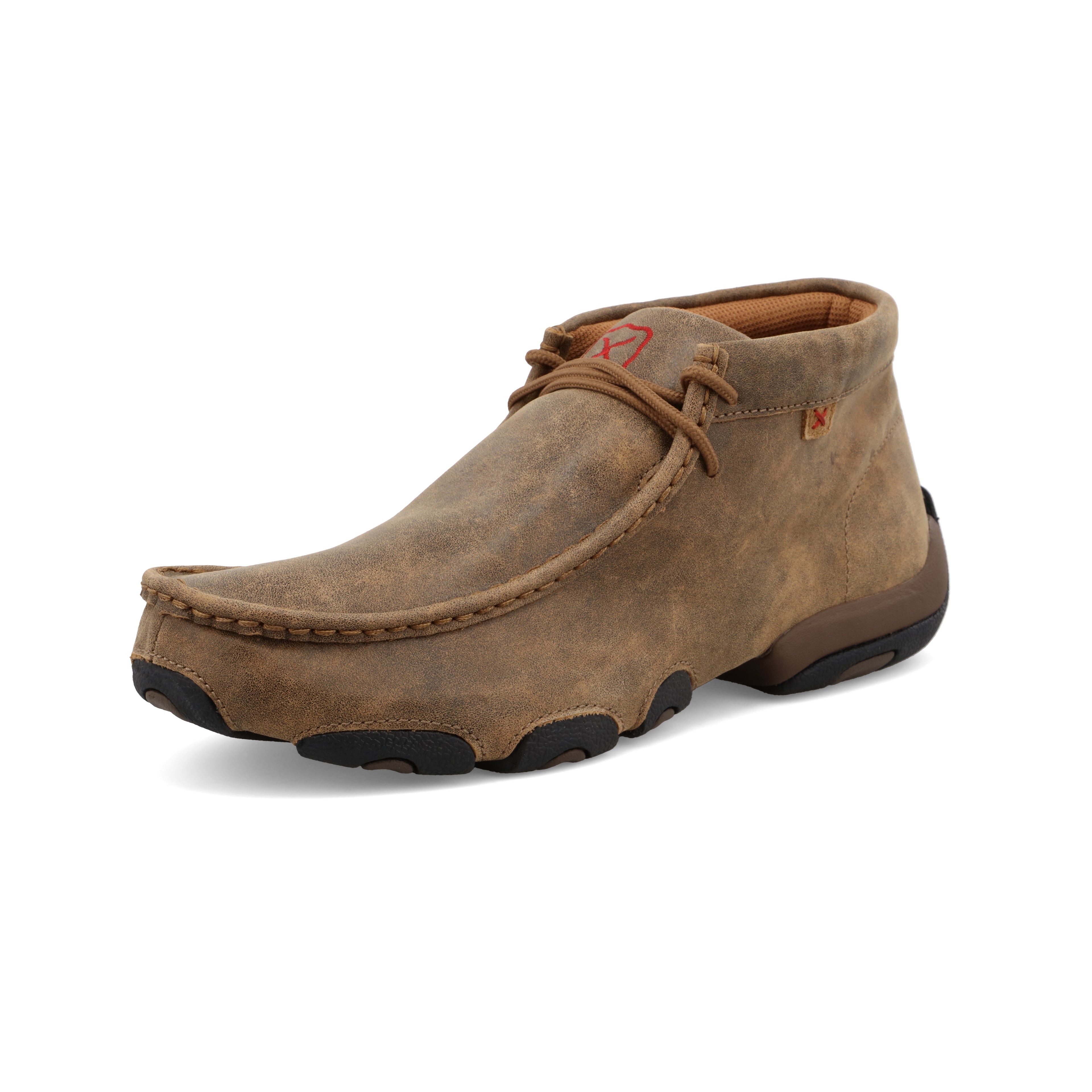 Twisted X MDM0003 Men's 'The Original' Casual Chukka Driving Moc  Bomber, Full-Grain Leather