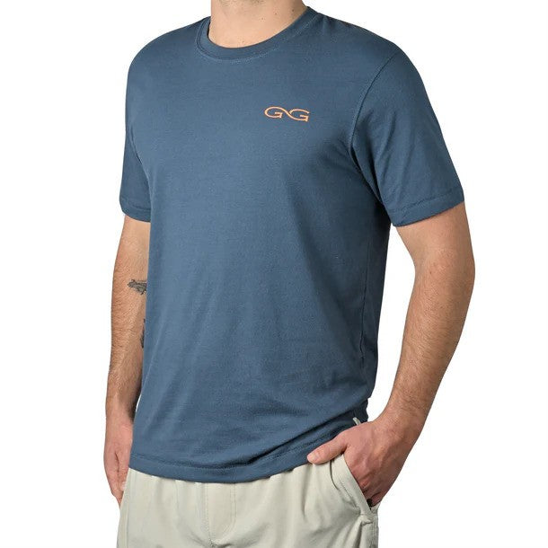 GameGuard 1011 Men's Deepwater Western Graphic Tee - Cotton Blend, Classic Fit, Rib Knit