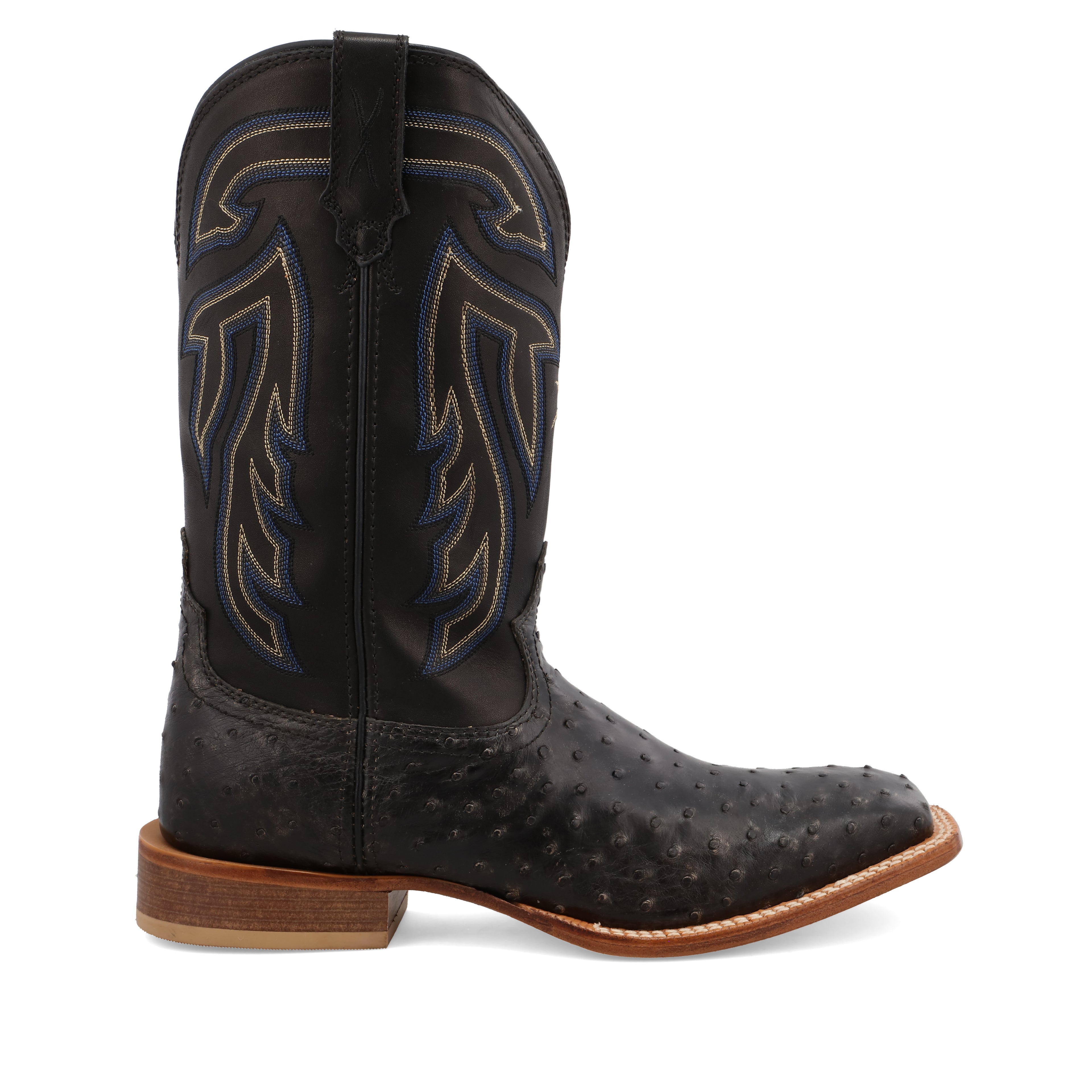 Twisted X MRSL045CO Men's Full Quill Ostrich Ruff Stock Cowboy Boots -WS Toe, Leather Sole, CellSole