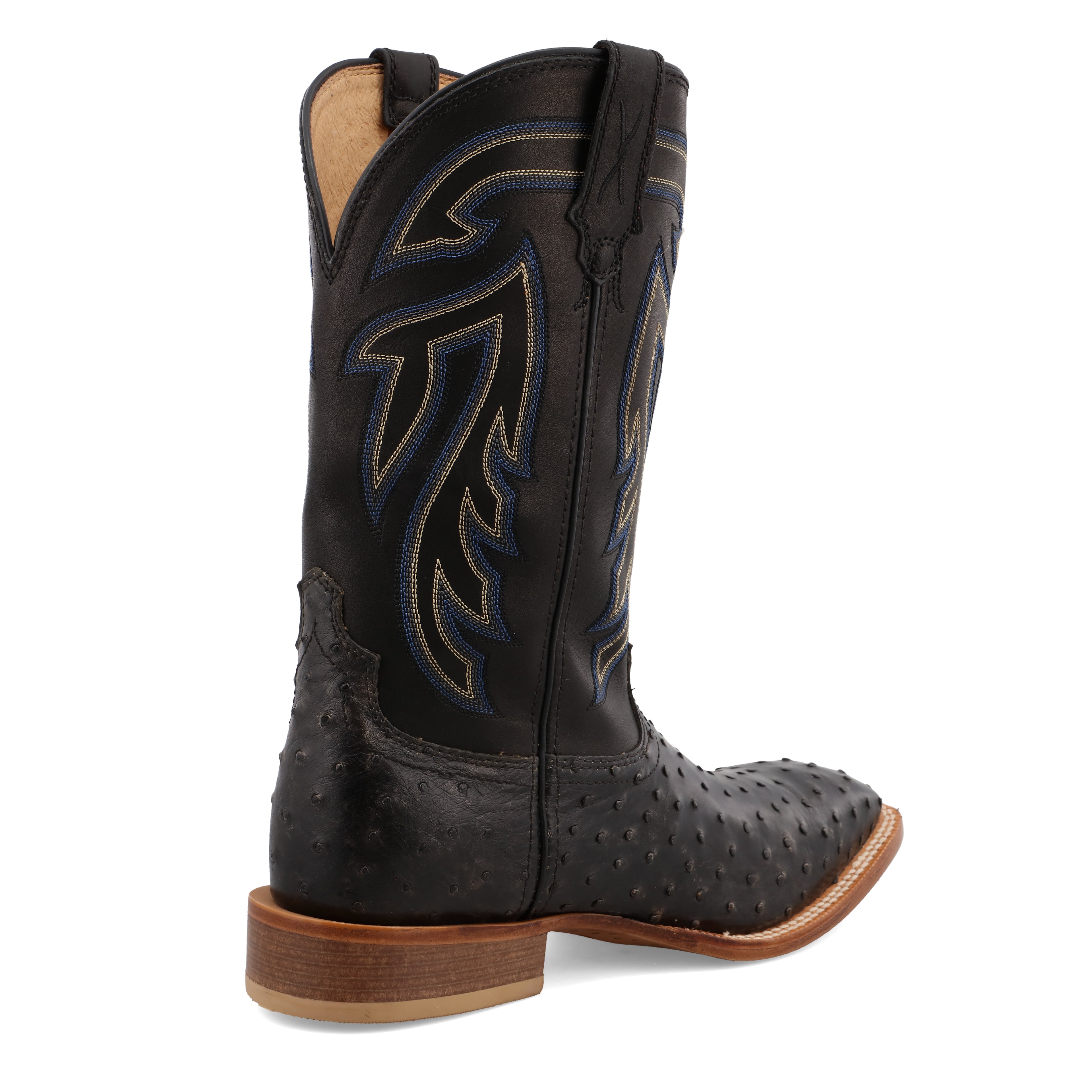 Twisted X MRSL045CO Men's Full Quill Ostrich Ruff Stock Cowboy Boots -WS Toe, Leather Sole, CellSole