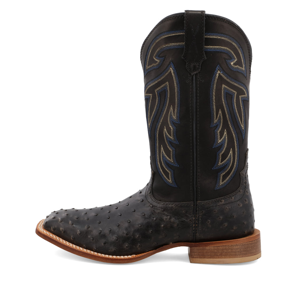 Twisted X MRSL045CO Men's Full Quill Ostrich Ruff Stock Cowboy Boots -WS Toe, Leather Sole, CellSole