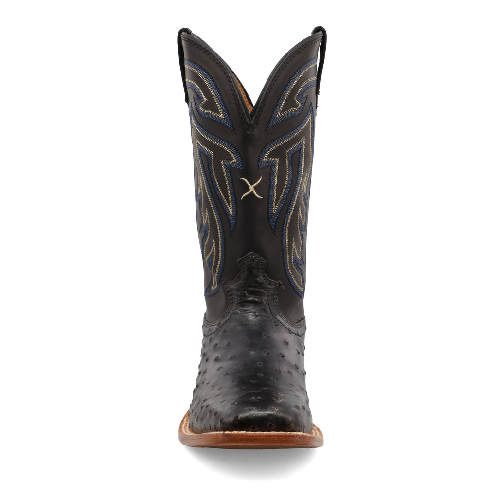 Twisted X MRSL045CO Men's Full Quill Ostrich Ruff Stock Cowboy Boots -WS Toe, Leather Sole, CellSole