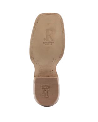 R. Watson RW2006-2 Men's Caiman Belly Cowboy Boots  Olive Green, Wide Square Toe, Leather Heel
