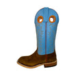 Anderson Bean 338674 Men's Natural Brahma Bison Cowboy Boots, Sea Salt Deercow, Wide Square Toe
