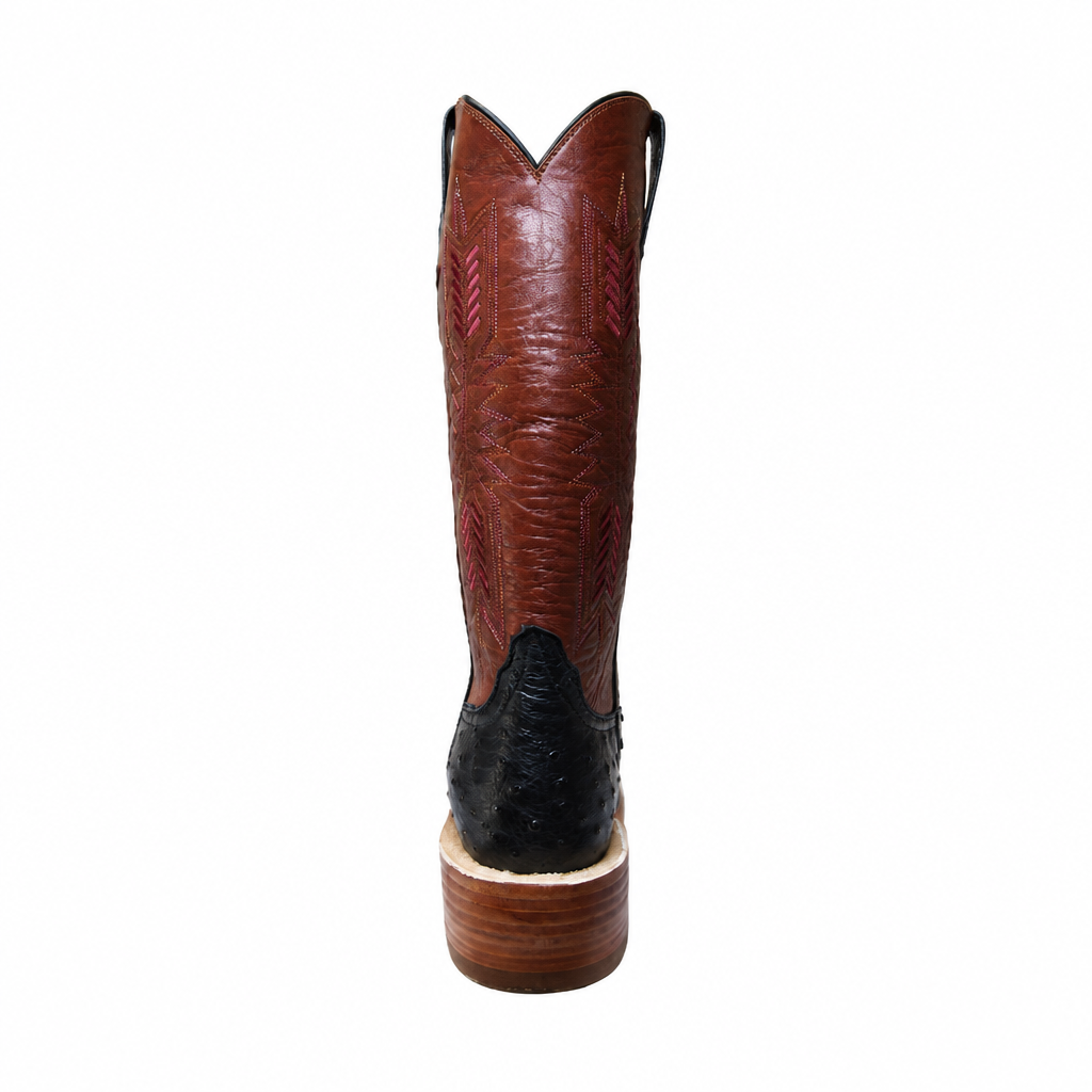 Rios of Mercedes 160913 black full quill ostrich cowboy boot