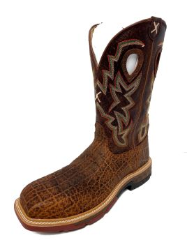 TWISTED X MEN'S TAN WESTERN WORK BOOTS - COMPOSITE TOE
