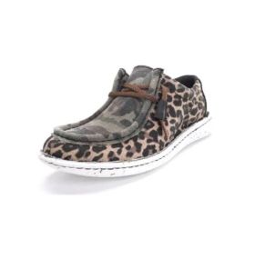 Justin Women's Hazer Leopard Camo Slip On Shoes