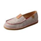 Women's Twisted X Light Grey Tough Enough To Wear Pink Slip-on Loafer