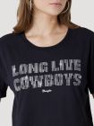 Wrangler Ladies Long Live Cowboys Crop Tee