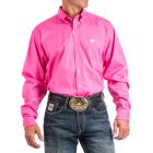 Cinch Men's Long Sleeve Solid Pink Shirt