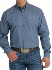 Cinch Men's Blue Geometric Print Long Sleeve Western Shirt